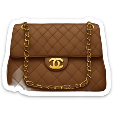 a brown Chanel purse sticker