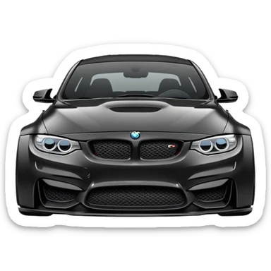 M3 g80 black with a body kit sticker