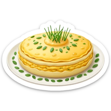 Omelet with chives  sticker
