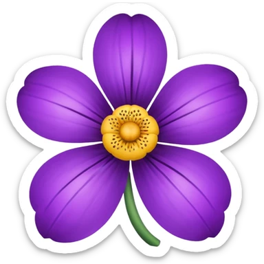 Violet flower sticker