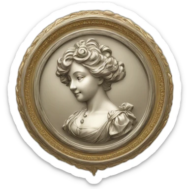 Victorian era medallion sticker
