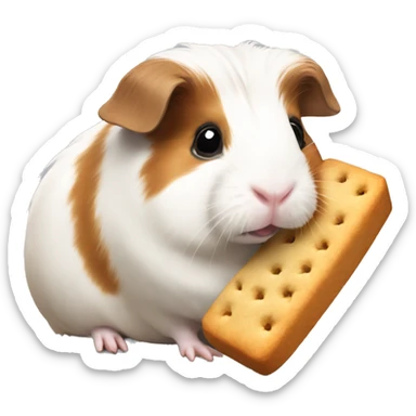 Guinea pig with a biscuit  sticker