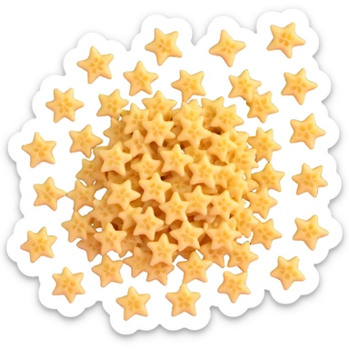 stelline pasta in a small pile sticker