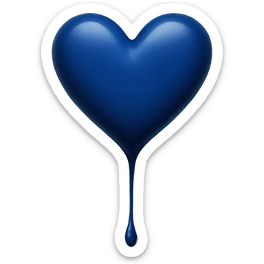 dark blue heart sticker