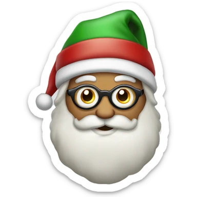 santa claus with monocle sticker