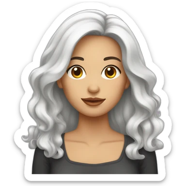 Mujer joven bianca con cabello colorado con MacBook sticker