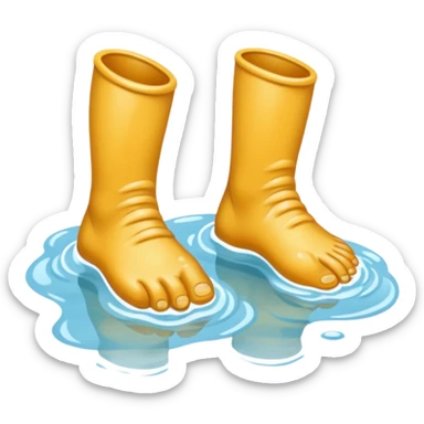 Wet feet sticker
