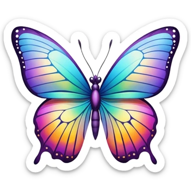 butterfly symbolizing becoming and transformation sticker