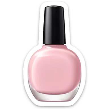 Minimalist kawaii nail polish bottle, standing alone, simple and clean design, pastel colors, delicate and charming, high-resolution, single subject only sticker