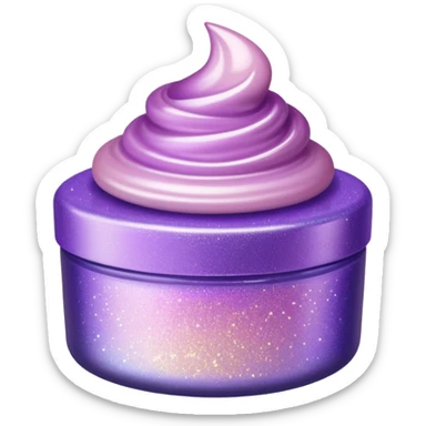 lilac gradient glitter gucci cream sticker