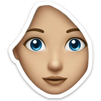 menina loira com olho azul e cabelo médio sticker