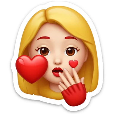 Blowing a kiss emoji sticker