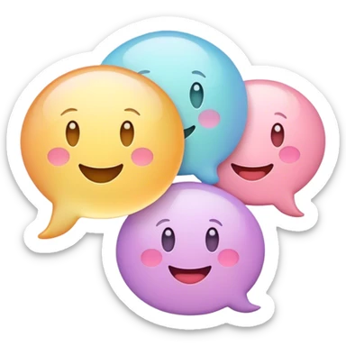 conversation bubbles with smiles sticker