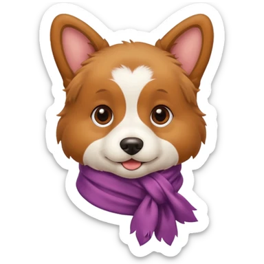 Dog with Toyscarf sticker