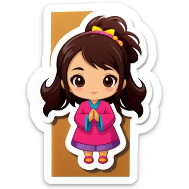 Asian girl sticker