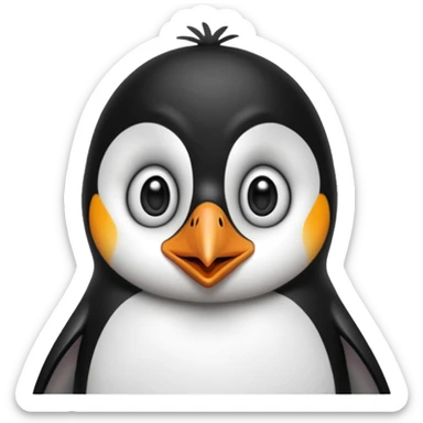 mind blown penguin sticker