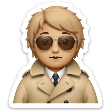 sneaky undercover stuffed animal person sticker