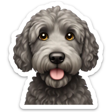 black goldendoodle dog sticker