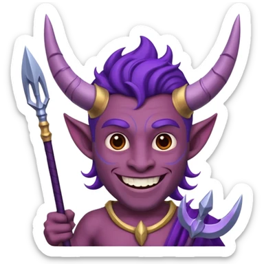 Diablito morado sticker