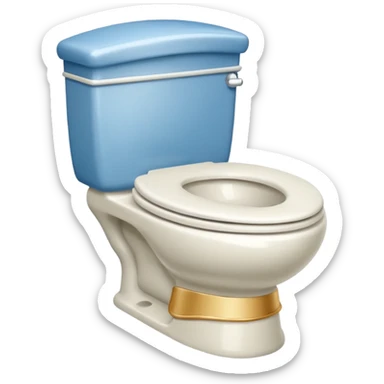 A ￼ toilet  wearing a hat￼￼ sticker