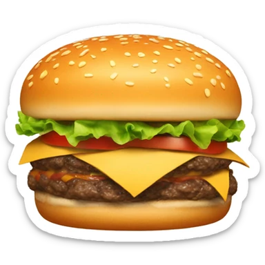 Burger with a bow sticker