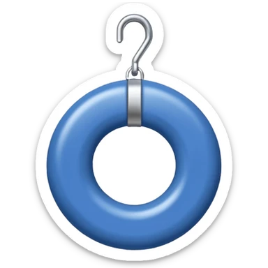 Ein blauer Kreis mit einem weißen Haken drinnen also ein sogenanntes blauer haken sticker