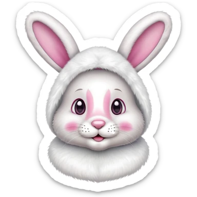 Ben in easter bunny costume sticker