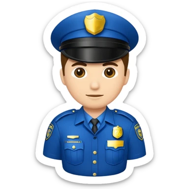 fancy police officer sticker