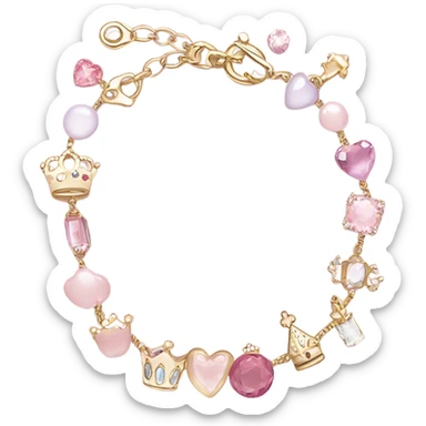 pink princess bracelet  sticker