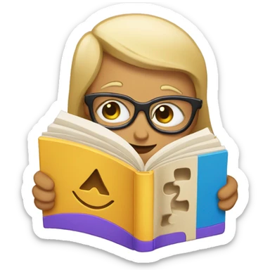 mix open book and puzzle sticker