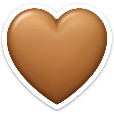 Light brown heart sticker