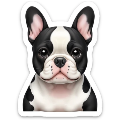 french bulldog with cow spots sticker