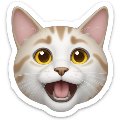 Wide angle cat being flabbergasted sticker