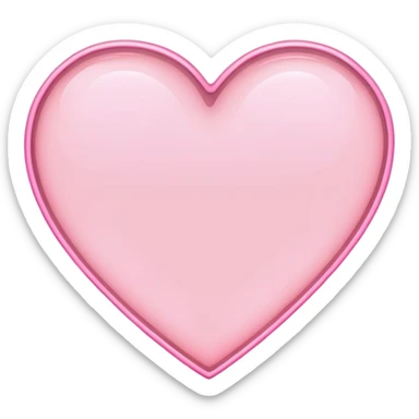 outlined heart light pink  sticker