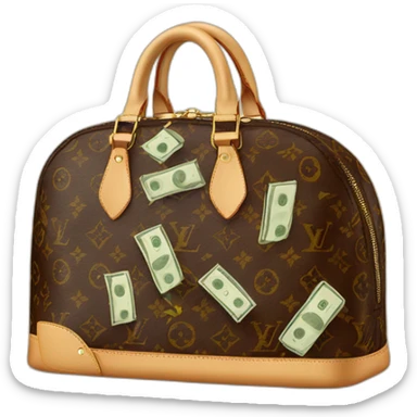 Louis vuitton bag with money sticker