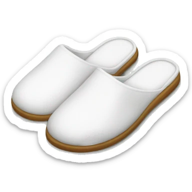 White slippers sticker