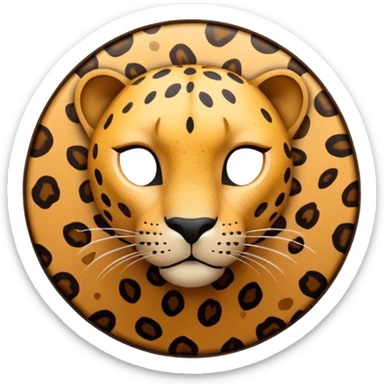 Leopard print circle with hole in the middle sticker