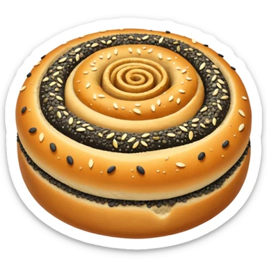 make an emoji of poppy seed roll sticker