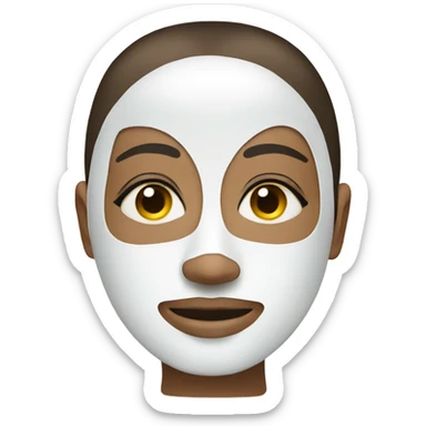 Face mask skincare sticker