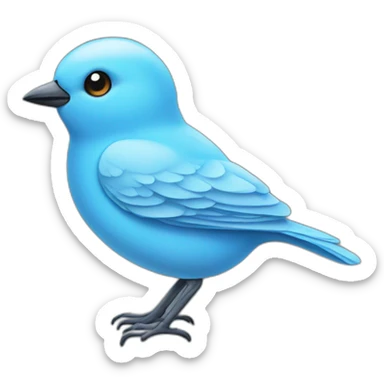 Small babyblue bird sticker