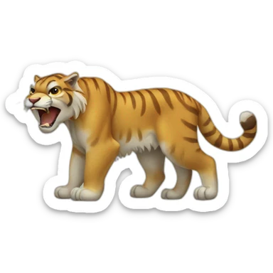 Sabertooth tiger sticker