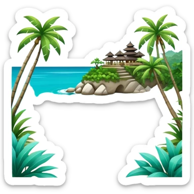 bali beach sticker