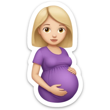 A girl pregnant full body, please. sticker