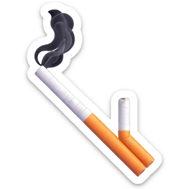 single white cigarette alone sticker