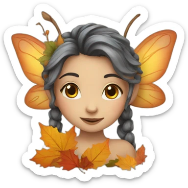 autumn fairy sticker