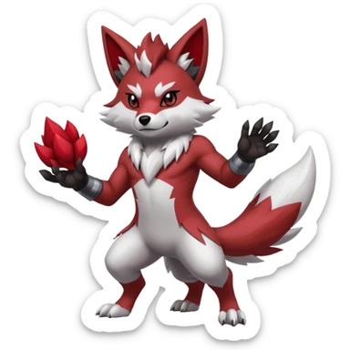 Lycanroc-Zangoose-Zorua-fusion sticker