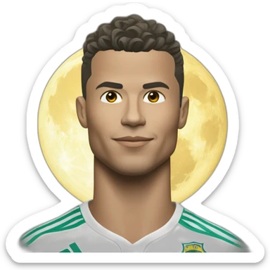 ronaldo sur la lune sticker