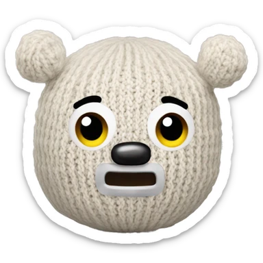 plush knitted toy sticker