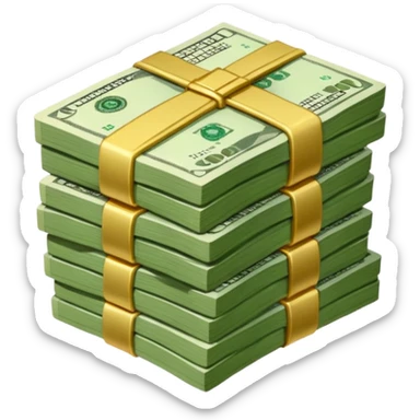 cash pile sticker
