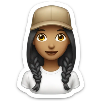 girl blogger with cap sticker